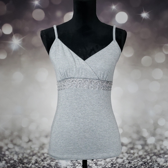 Anthropologie Tops - Anthropologie Daisy Fuentes Grey Gray Tank Top